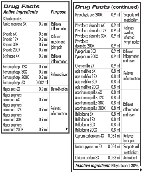 Guna Flam Relief 1 fl oz Supplement Facts