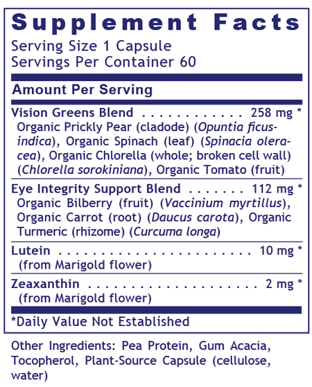 OcuVen 60 Capsules Supplement Facts