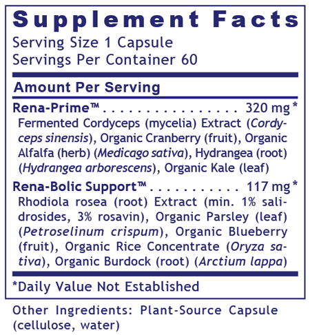 RenaVen 60 Capsules Supplement Facts