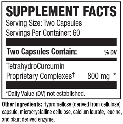 TetraCumin QR 120 Capsules Supplement Facts