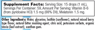 Liposomal Melatonin 2 fl oz Supplement Facts