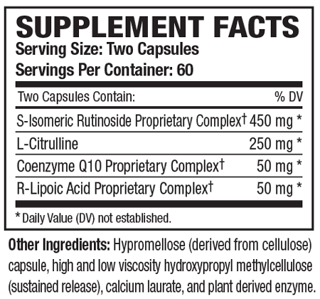 NOX Flo SR 120 Capsules Supplement Facts