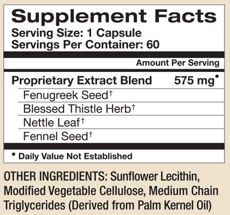 More Milk® Plus 60 Capsules Supplement Facts