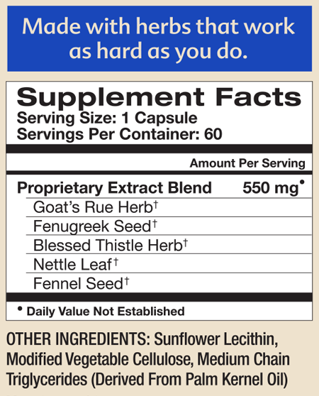 More Milk® Special Blend 60 Capsules Supplement Facts