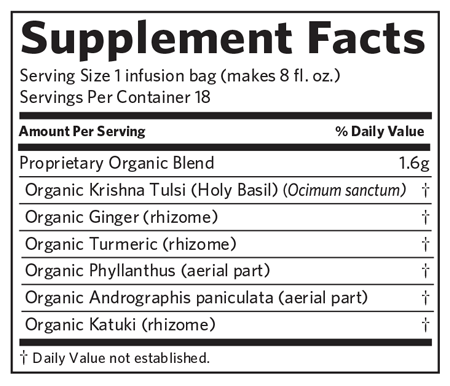 Tulsi Cleanse 18 Bags Supplement Facts