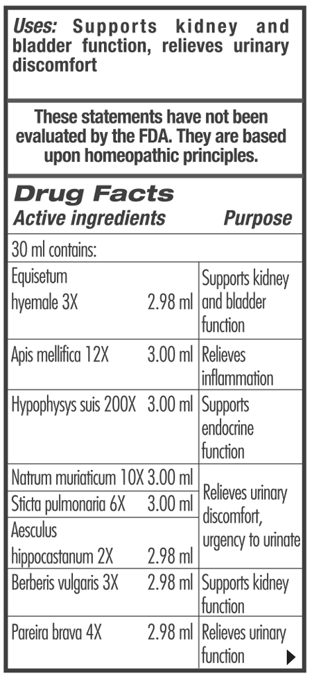 Guna Kidney Plus 1 fl oz Supplement Facts