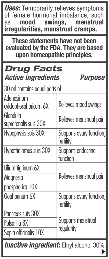 Guna Female Balance 1 fl oz Supplement Facts