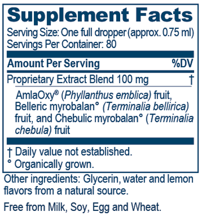 Kids Trifal Drops 2 fl oz Supplement Facts