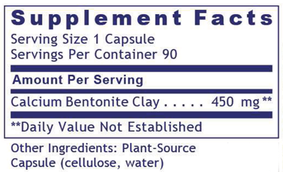 Medi-Clay-FX 90 Capsules Supplement Facts
