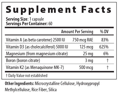 Osteo Px 60 Capsules Supplement Facts