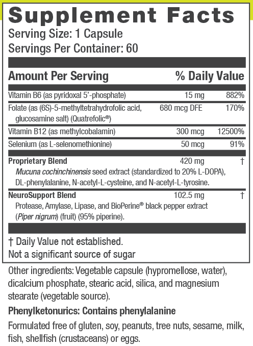 Procite-D™  60 Capsules Supplement Facts