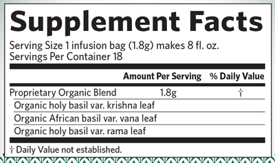 Tulsi Original 18 Bags Supplement Facts
