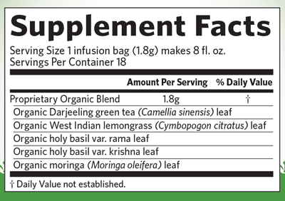 Tulsi Green 18 Bags Supplement Facts