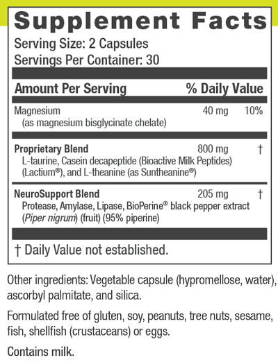 Lentra™ 60 Capsules Supplement Facts