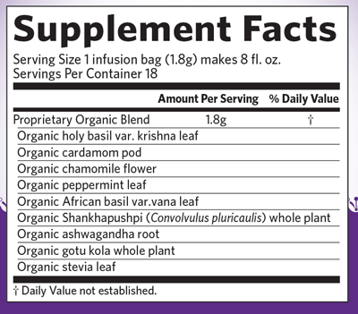 Tulsi Sleep 18 Bags Supplement Facts