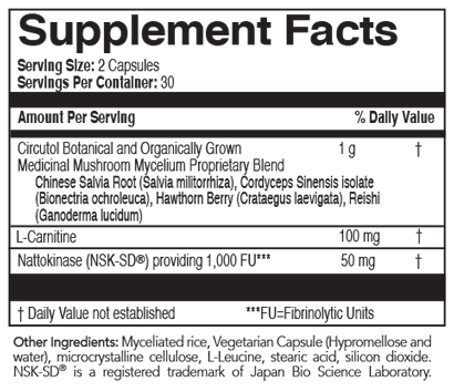Circutol 60 Capsules Supplement Facts