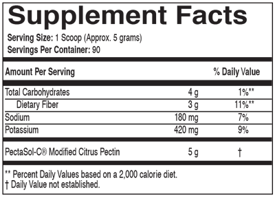 PectaSol Powder unflavored 90 Servings Supplement Facts