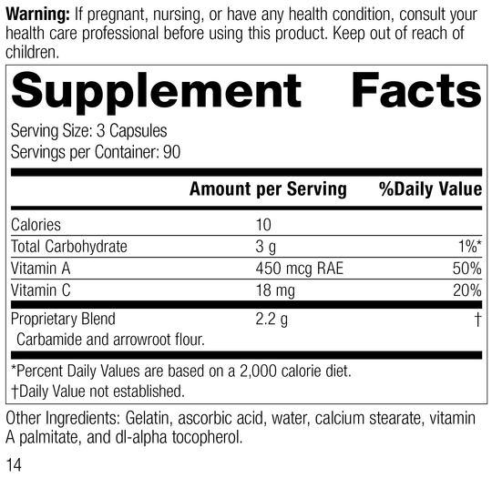 A-C Carbamide®, 270 Capsules, Rev 12 Supplement Facts