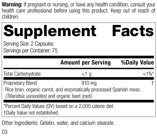 8445 Zymex R02 Supplement Facts