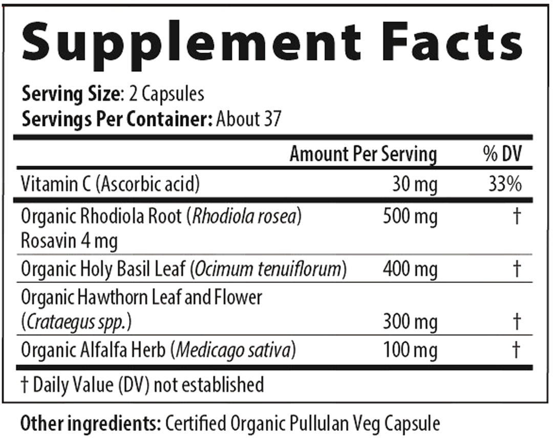 Adrenal Px Balance 75 Capsules Supplement Facts
