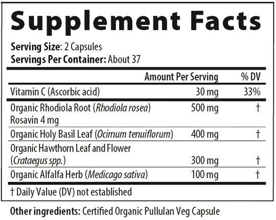 Adrenal Px Balance 75 Capsules Supplement Facts