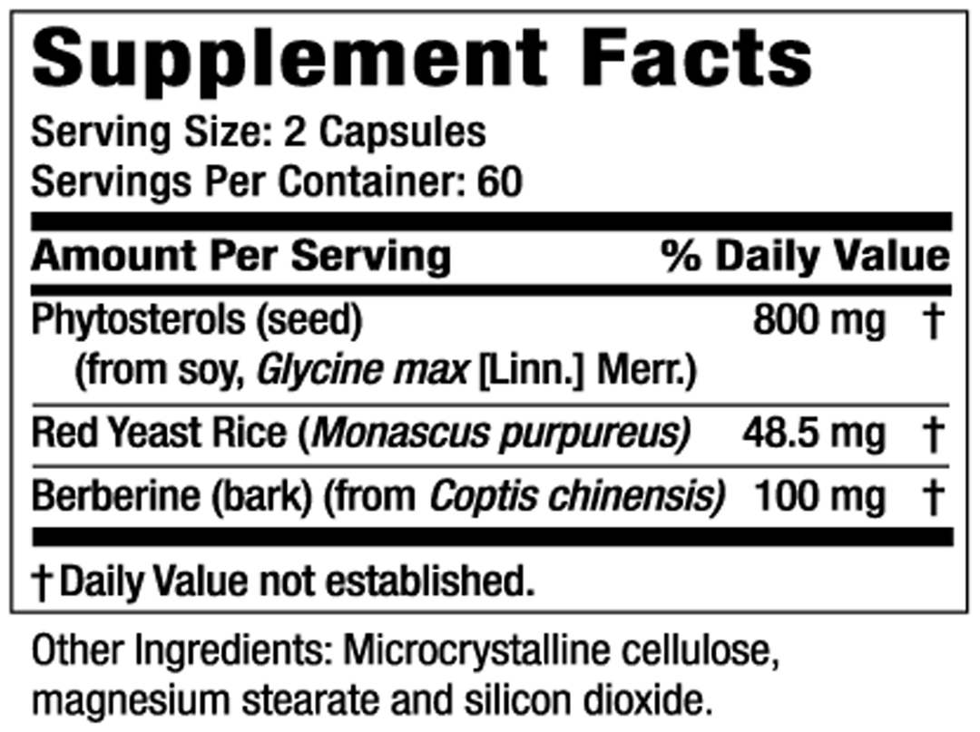 CholestSolve PRO™ 120 Capsules Supplement Facts