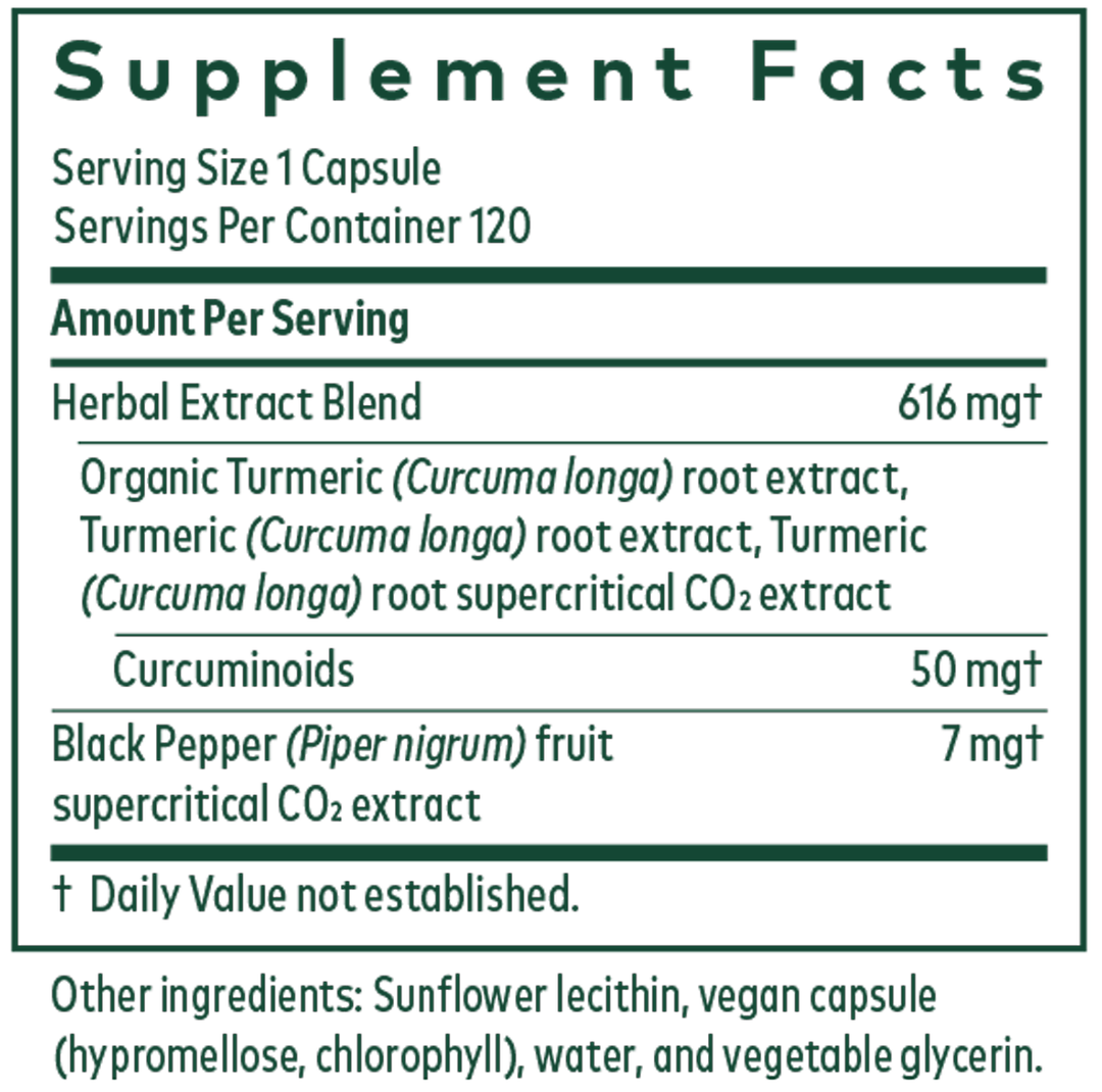 Curcuma Supreme NF-kb Formula 120 Capsules Supplement Facts