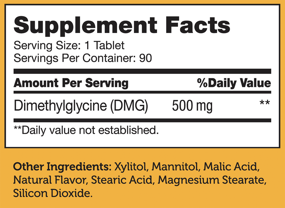 DMG 90 Tablets Supplement Facts