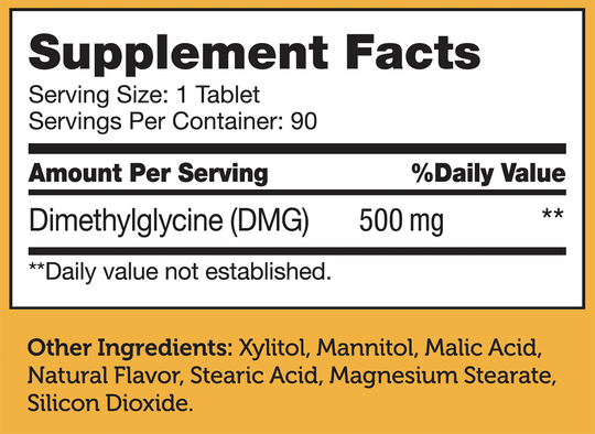 DMG 90 Tablets Supplement Facts