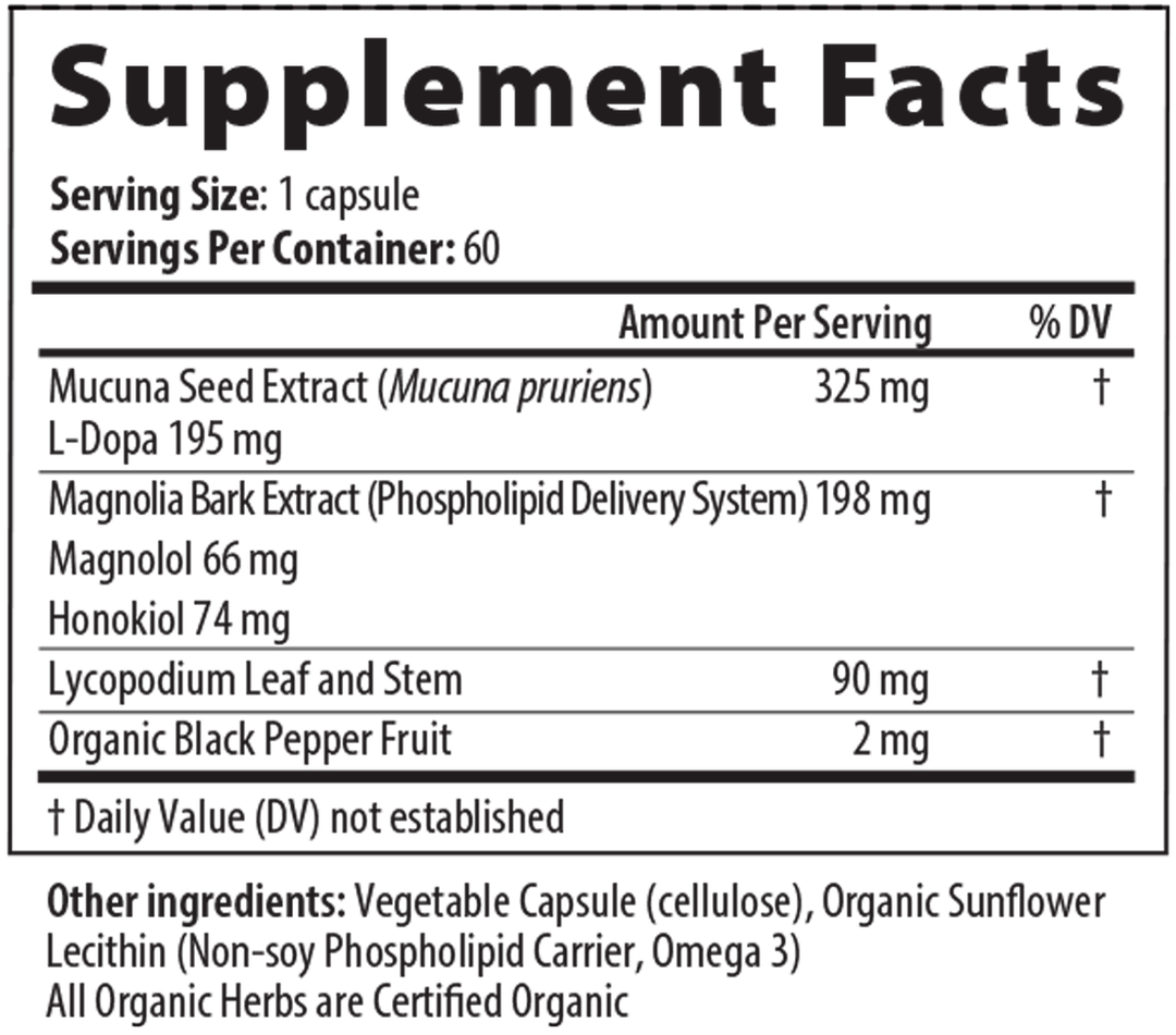DopaMind 60 Capsules Supplement Facts