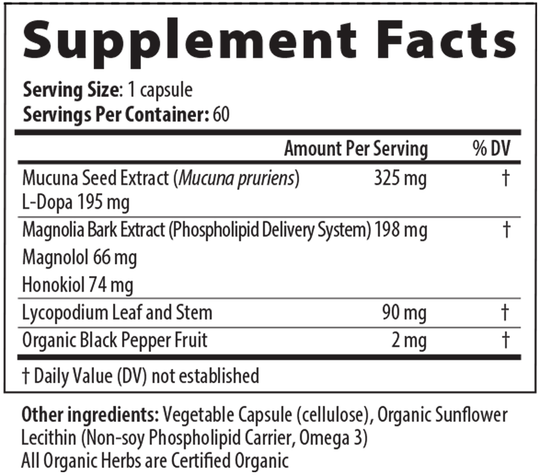 DopaMind 60 Capsules Supplement Facts