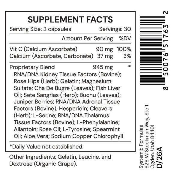 K Kidney 60 Capsules