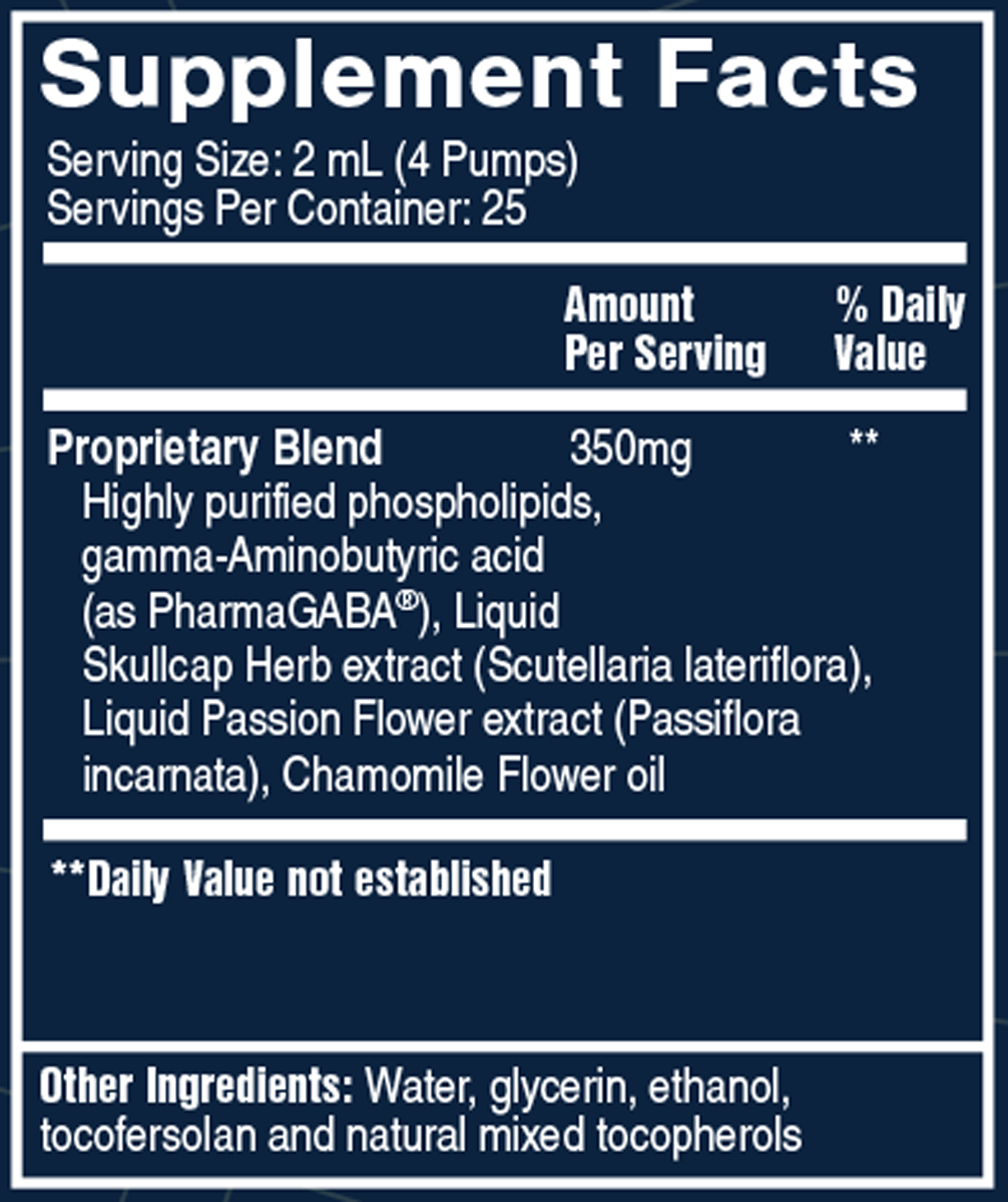 Lipocalm 1.7 fl oz Supplement Facts