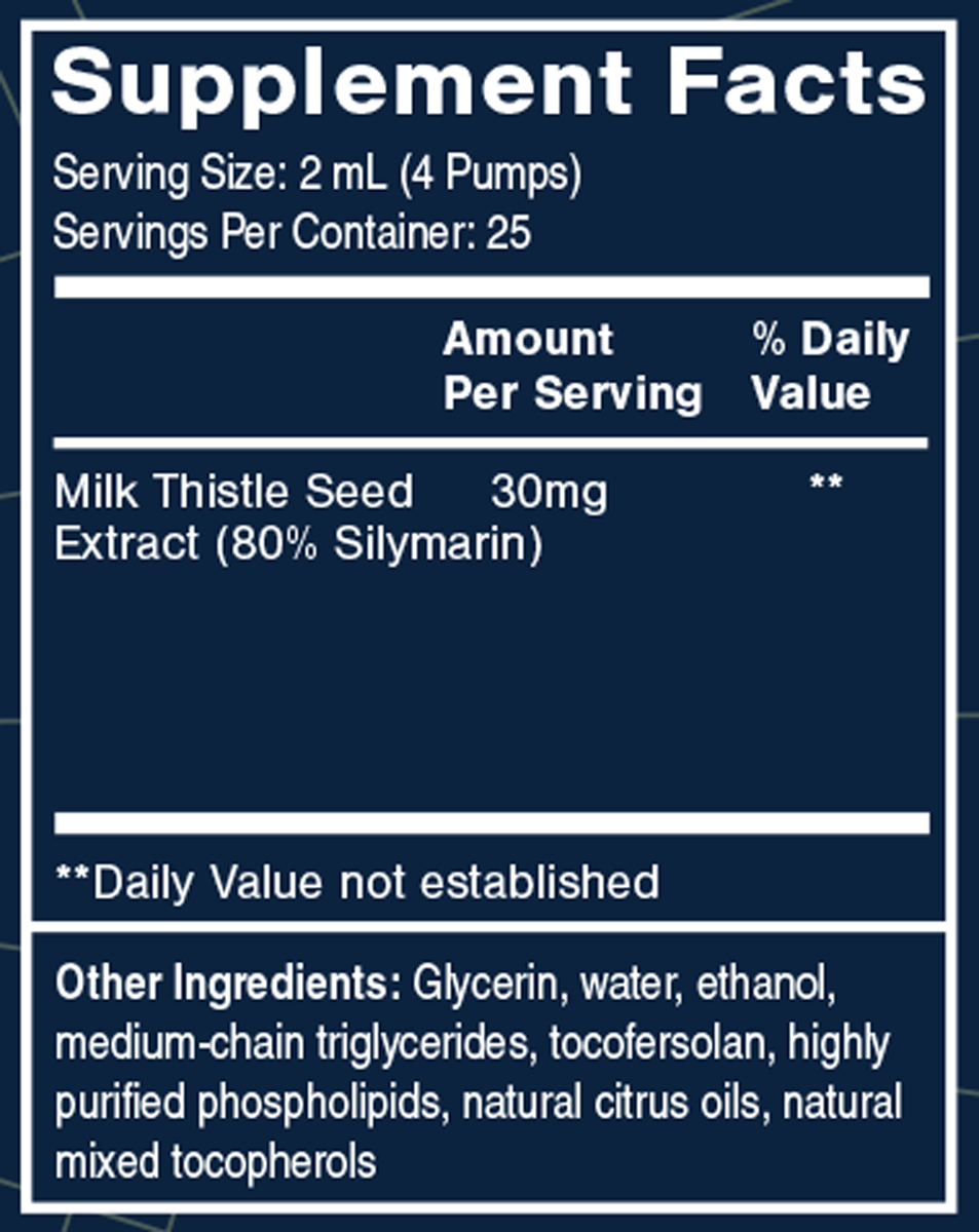 Nanoemulsified Milk Thistle 1.7 oz Supplement Facts