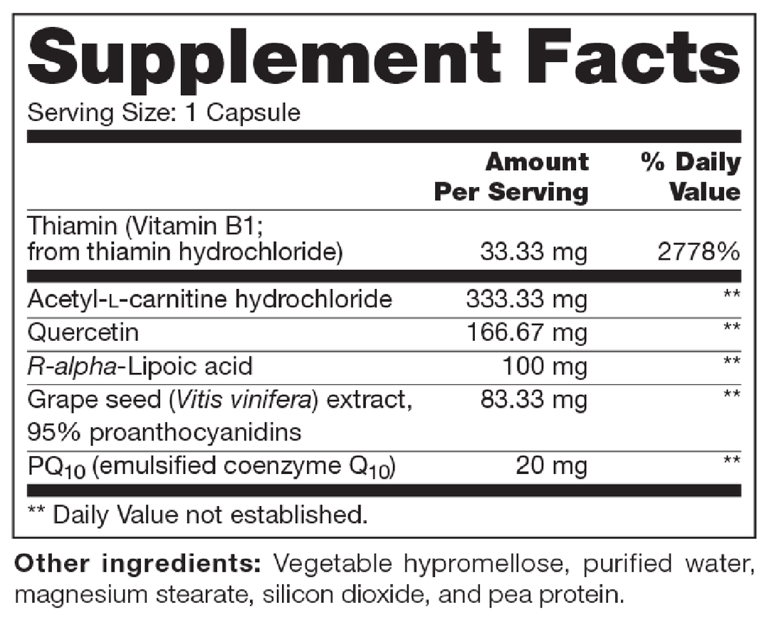 Mito SAP 90 Capsules Supplement Facts