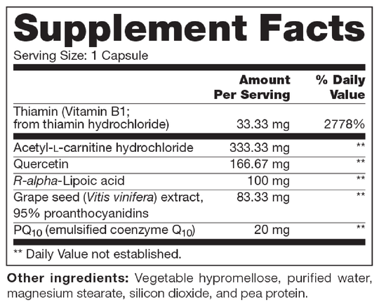 Mito SAP 90 Capsules Supplement Facts