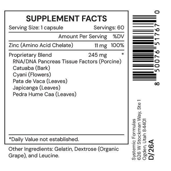 P Pancreas 60 Capsules