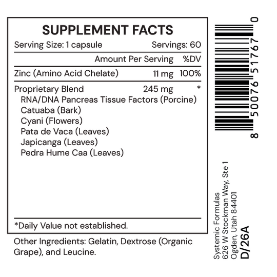 P Pancreas 60 Capsules