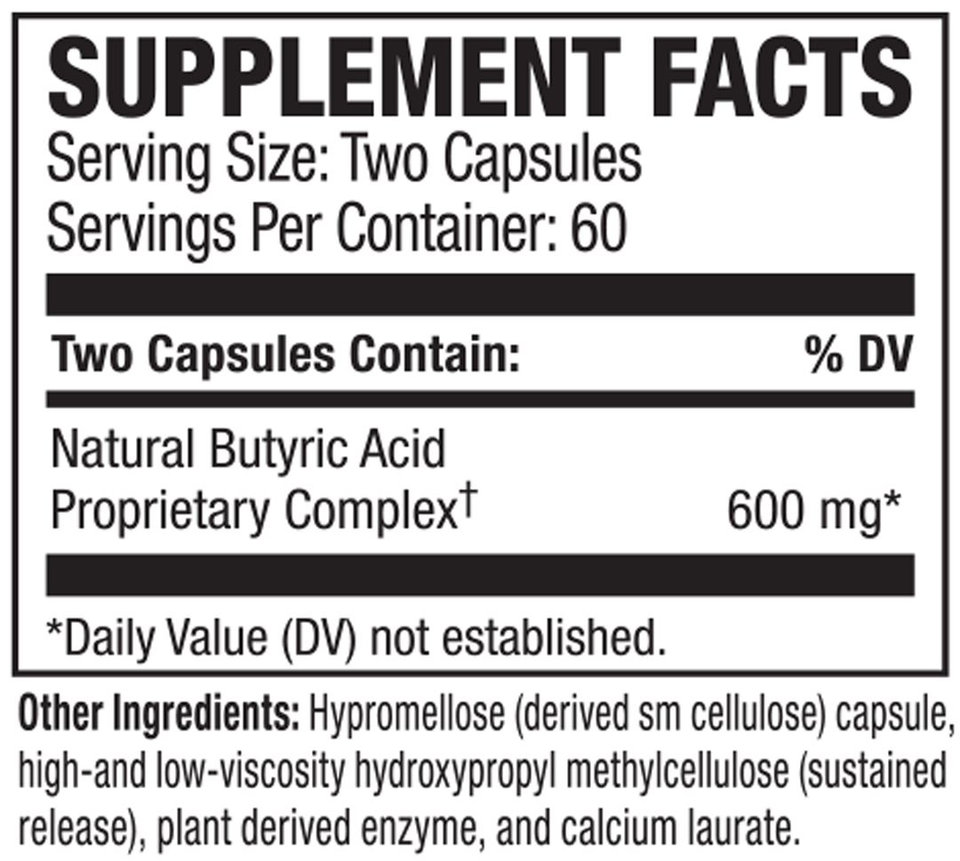 ProButyrate 120 Capsules Supplement Facts