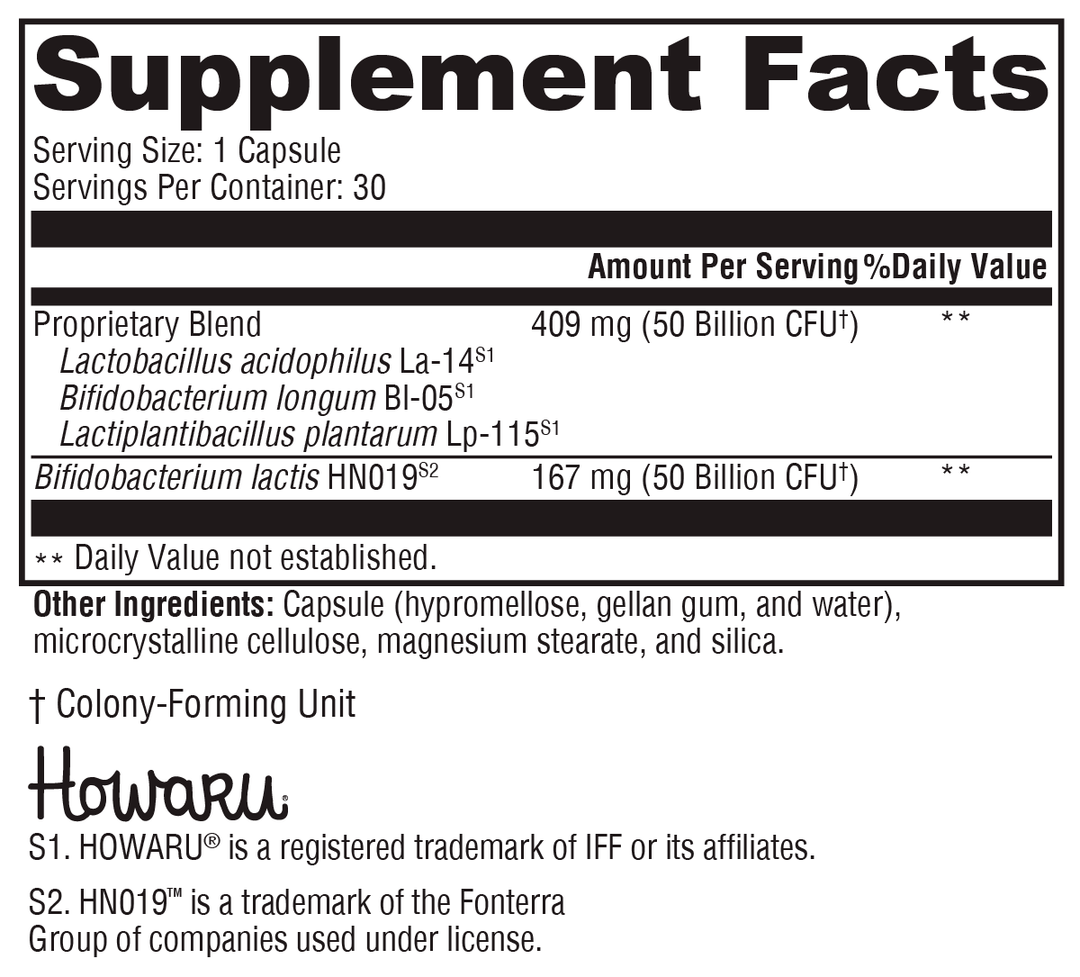 ProbioMax® Daily 100B 30 Capsules Supplement Facts