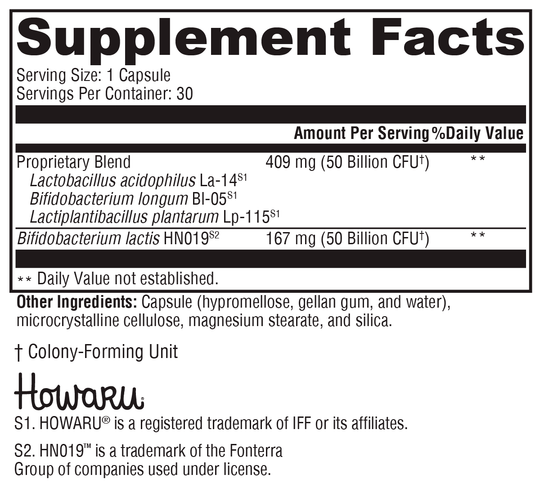 ProbioMax® Daily 100B 30 Capsules Supplement Facts