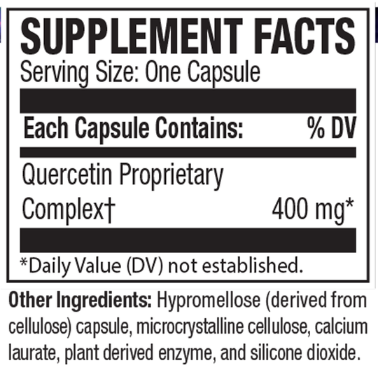 QuerciSorb QR 90 Capsules Supplement Facts