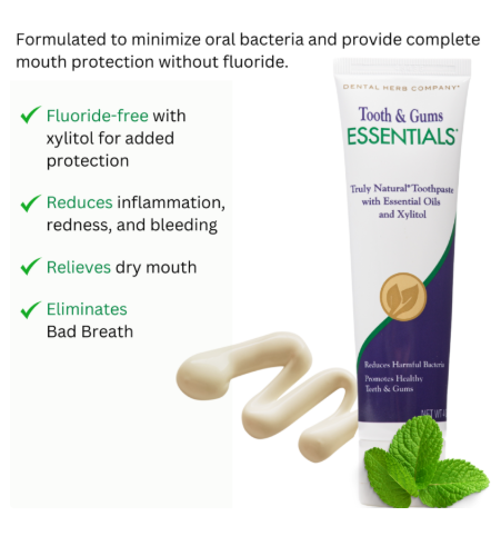 Tooth & Gums Essentials Toothpaste – Fluoride-Free, Antimicrobial and SLS-free