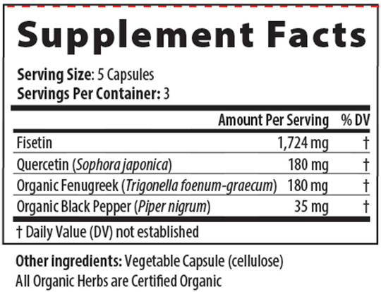 Senolytic Px 15 Capsules Supplement Facts