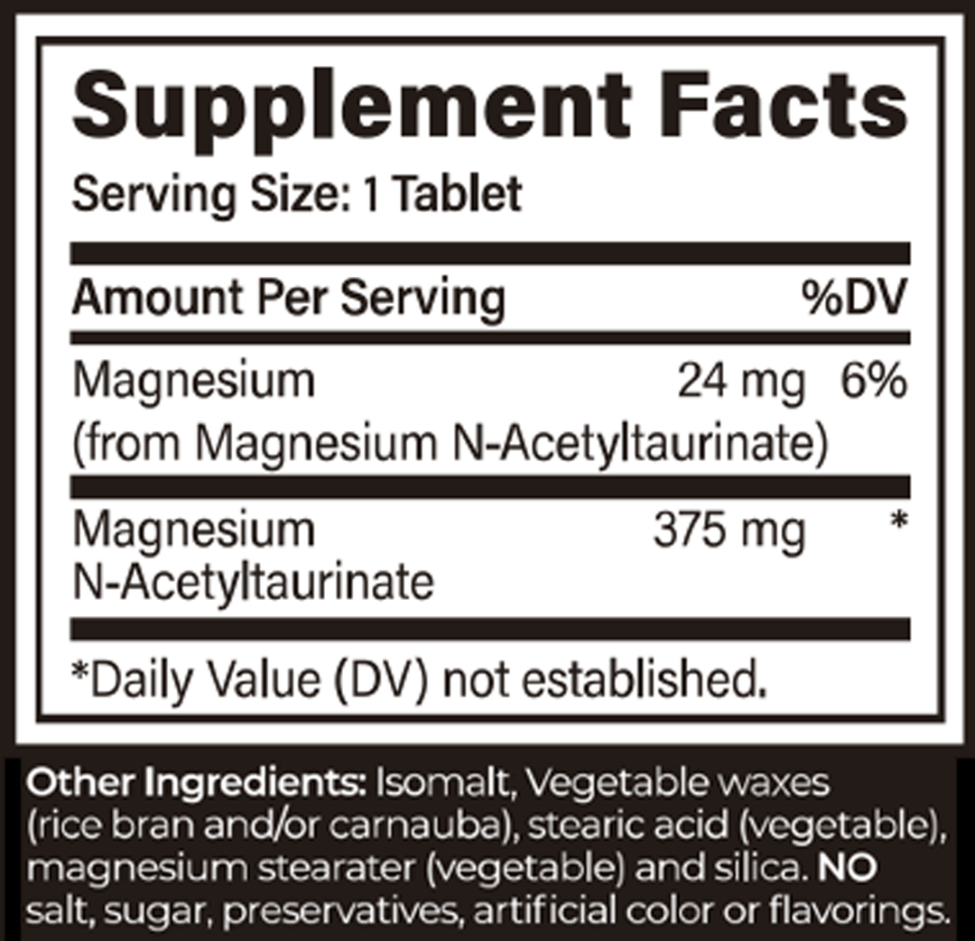 TauroMAG-SR 90 Tablets Supplement Facts