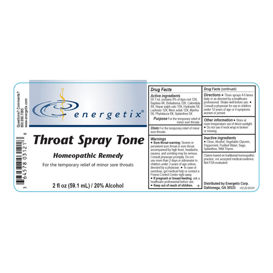 Throat Spray Tone 2oz.